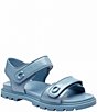 COACH Brynn Crinkle Patent Leather Sandals