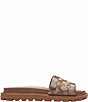 COACH Brynn Crystal Limited Edition Signature Jacquard Slide Sandals - Image 2