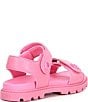 Color:Vivid Pink - Image 2 - Brynn Leather Banded Lug Sole Sandals