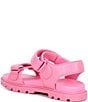 Color:Vivid Pink - Image 3 - Brynn Leather Banded Lug Sole Sandals