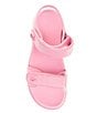 Color:Vivid Pink - Image 5 - Brynn Leather Banded Lug Sole Sandals