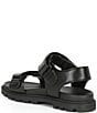 Color:Black - Image 3 - Brynn Leather Banded Lug Sole Sandals