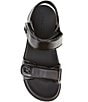 Color:Black - Image 5 - Brynn Leather Banded Lug Sole Sandals
