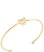 COACH Butterfly Thin Cuff Bracelet, Color:Shiny Gold - Image 2