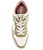 Color:Moss/Light Rose - Image 5 - C201 Low-Top Leather and Suede Lace-Up Retro Sneakers