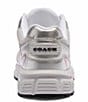 Color:White/Dragonfruit - Image 3 - C301 Low Top Mixed Media Lace-Up Sneakers