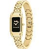 Color:Gold - Image 2 - Cadie Signature Logo Crystal Quartz Analog Bracelet Watch