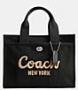 COACH Small Cargo 26 Canvas Tote Bag, Color:Black - Image 1