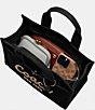 COACH Small Cargo 26 Canvas Tote Bag, Color:Black - Image 4