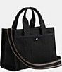 COACH Small Cargo 26 Canvas Tote Bag, Color:Black - Image 5