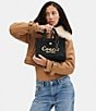 COACH Small Cargo 26 Canvas Tote Bag, Color:Black - Image 6