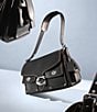 COACH Cargo Turnlock Soft Tabby Shoulder Bag, Color:Silver/Black - Image 5