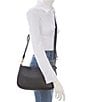 Color:Black - Image 4 - Cary Pebble Leather Crossbody Shoulder Bag