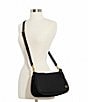 Color:Black - Image 5 - Cary Pebble Leather Crossbody Shoulder Bag