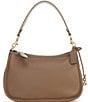 COACH Cary Pebble Leather Shoulder Bag, Color:Dark Stone - Image 1