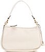 Color:Chalk - Image 1 - Cary Pebble Leather Crossbody Bag