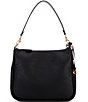 Color:Black - Image 1 - Cary Pebbled Leather Shoulder Bag