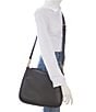 Color:Black - Image 4 - Cary Pebbled Leather Shoulder Bag
