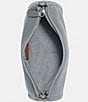 Color:Light Grey Blue - Image 3 - Cary Pebbled Leather Silver Tone Shoulder Bag