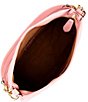 Color:Bubblegum - Image 3 - Cary Pebbled Leather Shoulder Bag