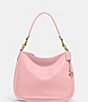 Color:Bubblegum - Image 5 - Cary Pebbled Leather Shoulder Bag