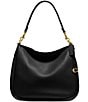 COACH Cary Pebbled Leather Shoulder Bag, Color:Black - Image 1