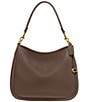 COACH Cary Pebbled Leather Shoulder Bag, Color:Dark Stone - Image 1