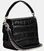 Color:Black - Image 2 - Cassie Croco 19 Crossbody Bag