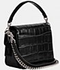 Color:Black - Image 4 - Cassie Croco 19 Crossbody Bag
