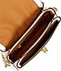 Color:Chalk/Gold - Image 3 - Cassie Pebble Leather Crossbody Bag