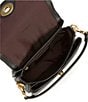 Color:Black/Brass - Image 3 - Cassie Pebble Leather Crossbody Bag