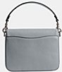 Color:Grey Blue - Image 6 - Cassie Pebble Leather Silver Tone Crossbody Bag