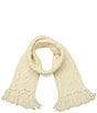 COACH Chain Cable Knit Fringe Oblong Scarf - Image 1