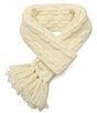 COACH Chain Cable Knit Fringe Oblong Scarf - Image 2