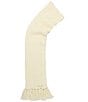 COACH Chain Cable Knit Fringe Oblong Scarf - Image 3