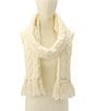 COACH Chain Cable Knit Fringe Oblong Scarf - Image 5