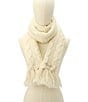 COACH Chain Cable Knit Fringe Oblong Scarf - Image 6