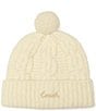 COACH Chain Cable Knit Pom Beanie - Image 1