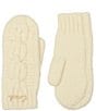 COACH Chain Cable Knit Wool Blend Mittens - Image 2