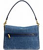 COACH Chain Tabby 30 Denim Shoulder Bag, Color:Deep Blue - Image 2