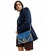 COACH Chain Tabby 30 Denim Shoulder Bag, Color:Deep Blue - Image 6