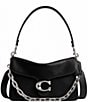 COACH Chain Tabby Silver Hardware Shoulder Bag, Color:Black - Image 1