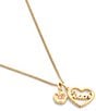 COACH Charming Charms Signature Heart Short Pendant Necklace, Color:Shiny Gold - Image 3