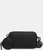 Color:Black - Image 1 - Charter Polished Pebble Leather Slim Crossbody Bag