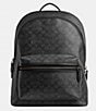 Color:Charcoal - Image 1 - Charter Signature Coated Canvas/Refined Calfskin Leather Backpack
