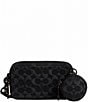 COACH Charter Slim Signature Canvas Black Denim Crossbody Bag, Color:Black Denim - Image 1