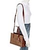 Color:Tan Rust - Image 4 - Coated Canvas Signature Logo Carter Carryall 28 Tote Bag