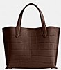 COACH Willow Crocodile Tote 24 Bag, Color:Maple - Image 2