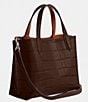 COACH Willow Crocodile Tote 24 Bag, Color:Maple - Image 5