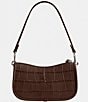 COACH Swinger 20 Crocodile Embossed Shoulder Bag, Color:Maple - Image 2